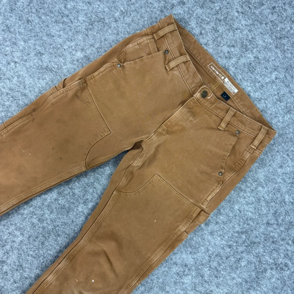 Carhartt 104296 Rugged Flex Relaxed Fit Double Front Work Pant Womens 2 Reg - Picture 1 of 16
